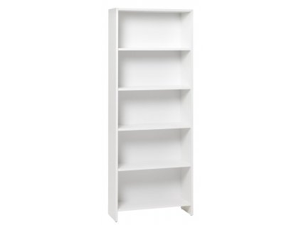 Knihovna, bílá, 65x175x25 cm