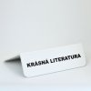 Rozřaďovač s nápisem krásná literatura