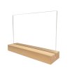 Stojan na letak A5 horizontalni plexi dřevo1