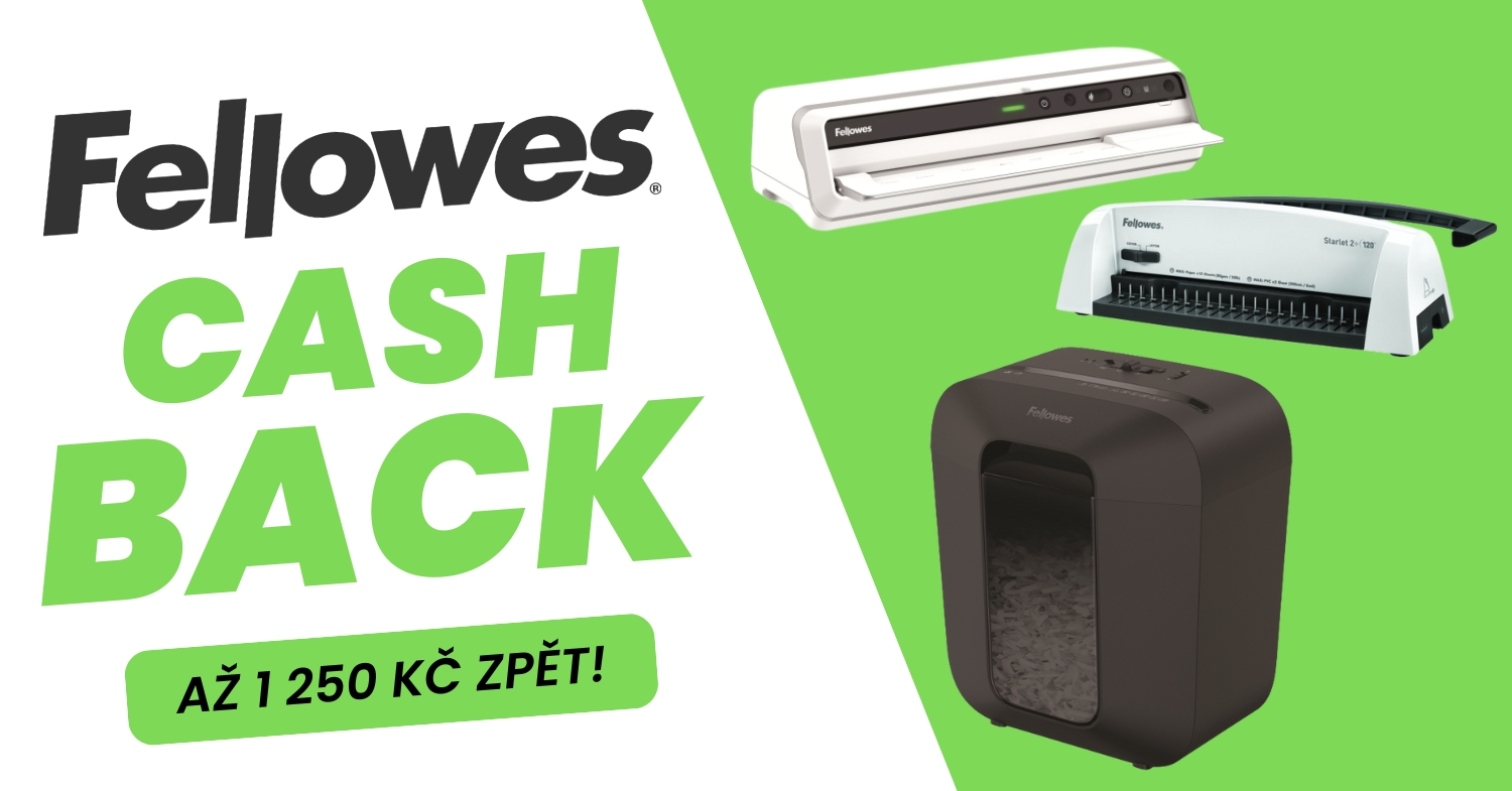 AKCE Cashback Fellowesod 1.7. do 30.9. 2025