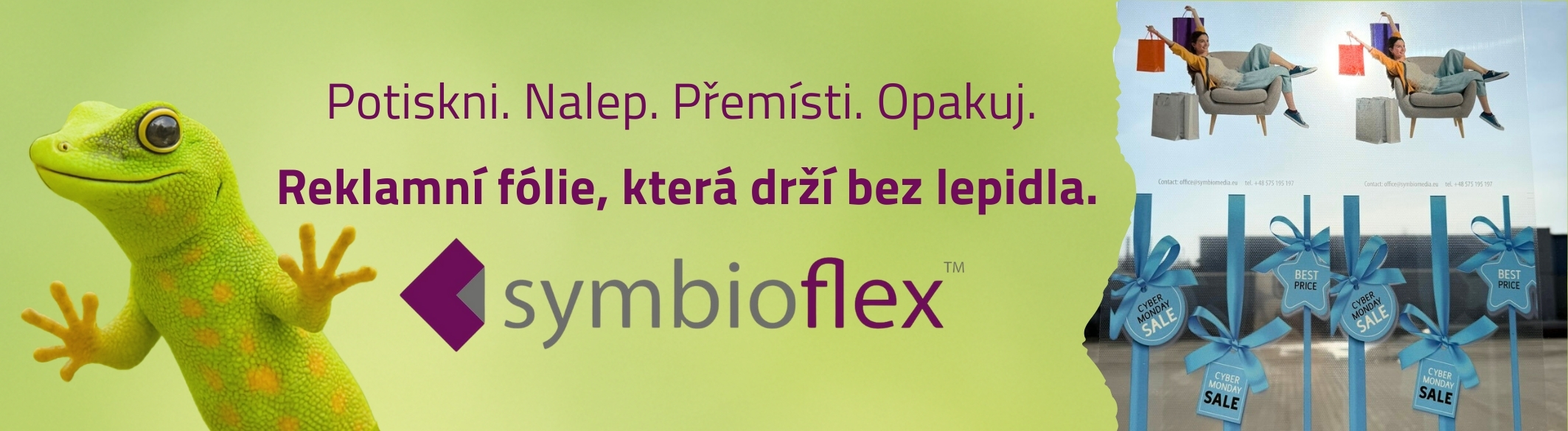 Potisknutelná, opakovaně použitelná fólie Symbioflex