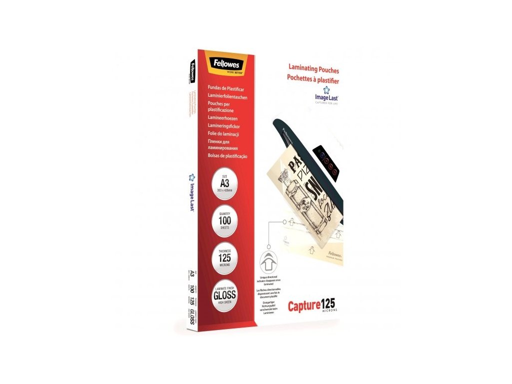laminovaci folie fellowes a3 125 mic imagelast leskle img fel lamino a3 125 mic baleni fd 99