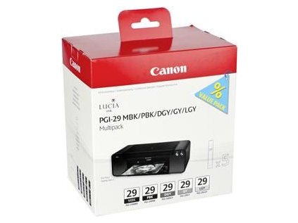 Canon PGI-29 MBK/PBK/DGY/GY/LGY/CO Multi pack originální