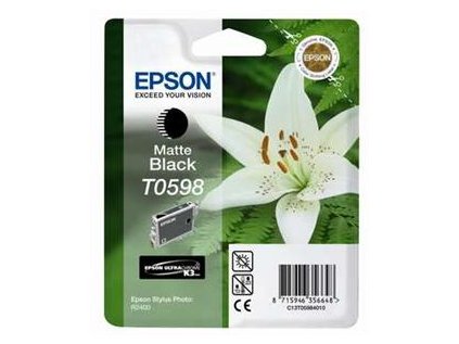 EPSON Ink ctrg matte black pro R2400 T0598 originální