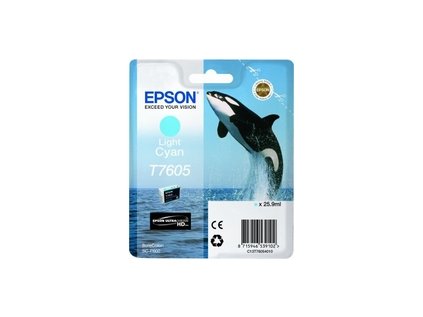 Epson T7605 Ink Cartridge Light Cyan originální