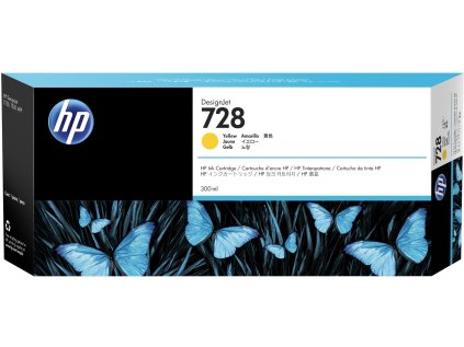 HP no 728 300-ml žlutá ink. kazeta originální
