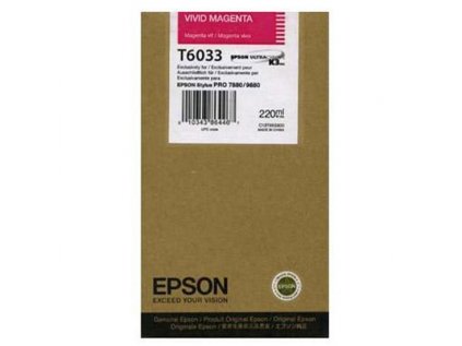 Epson T603 Vivid magenta 220 ml originální