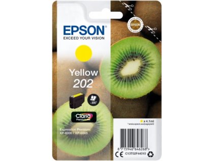 EPSON singlepack,Yellow 202,Premium Ink,standard originální