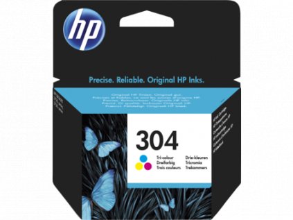 HP 304 Tri-color Original Ink Cartridge, N9K05AE