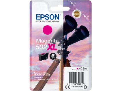 EPSON singlepack,Magenta 502XL,Ink,XL originální