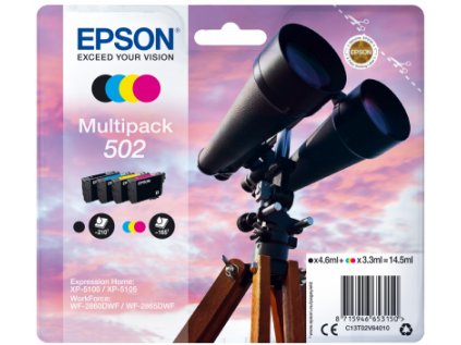 EPSON multipack 4 barvy,502 Ink,standard originální