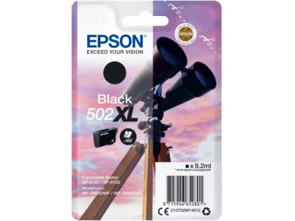 EPSON singlepack,Black 502XL,Ink,XL originální