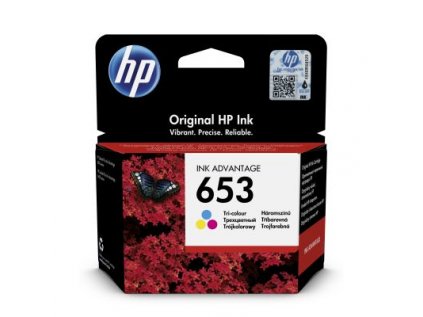 HP 653 tříbarevná inkoustová náplň (3YM74AE) originální