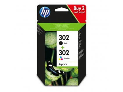 HP 302 combo černá + barevná ink. náplň X4D37AE originální