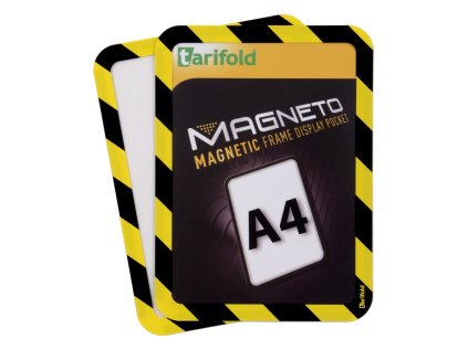 Magneto - bezpečnostní magnetický rámeček A4, žluto-černý - 2 ks