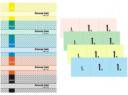 Šatnový blok, 200 listů žlutá