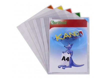 Kang Easy Clic - samolepicí kapsy, A4, nepermanentní, mix barev - 5 ks