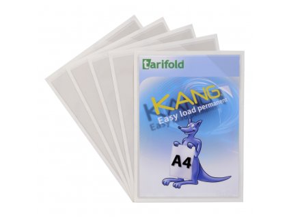 Kang Easy Load - samolepicí kapsy, A4, permanentní, transparentní - 5 ks
