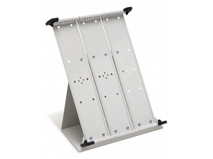 pultový kovový stojan, na 40 kapes A4 n. A3 na šířku, šedá