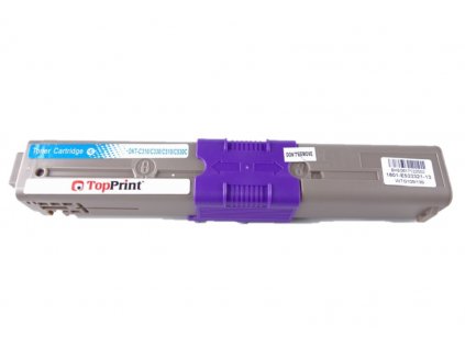 OKI 44469706 - kompatibilní toner C310, C510 Topprint modrá na 2000kopií