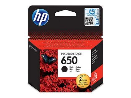 HP 650 černá inkoustová kazeta, CZ101AE, 6,5ml originální