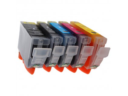 Canon PGI-5 + CLI-8CMYK - kompatibilní multibalení 5-ti cartridge s čipy, Topprint