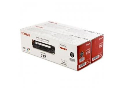 Canon toner CRG-718BK, černy - 2 pack originální