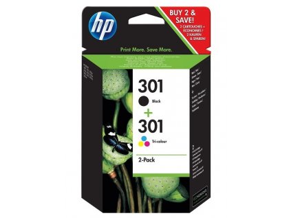 HP 301 combo pack ( černá, 3barená), N9J72AE originální