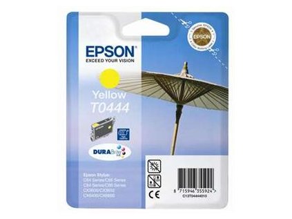 EPSON yellow C64/C66/C84/C86/CX3650/CX6400 HiCap T0444 DURABrite originální