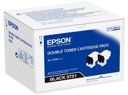 Double pack Toner Black -  Epson WorkForce AL-C300 originální