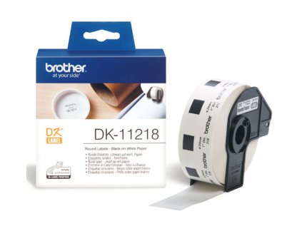 Brother DK-11218 (papírové / kulaté, průměr 24 mm -1000ks) originální