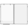 Trojdílná bílá magnetická tabule 60x90/180 cm, lakovaný povrch a ALU rám