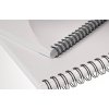 Kovové hřbety černé 3:1 pro drátěnou vazbu, průměr 14,3mm, vazba max 120 listů, 50ks