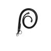 šňůrka na jmenovky s bezp. pojistkou, karabinka, 5 mm x 46 cm, černá - 10 ks
