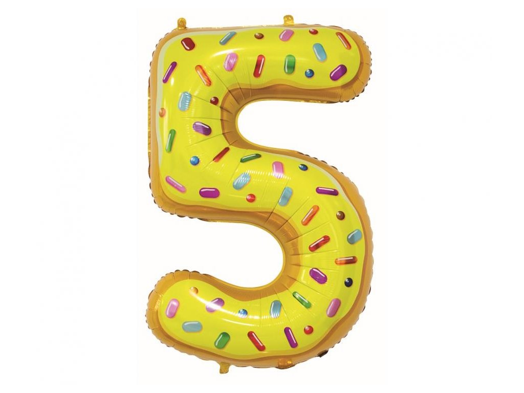 Fóliová číslice - donut 5 - 78cm