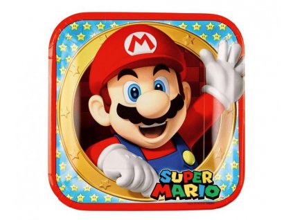 Papírové talířky Mario