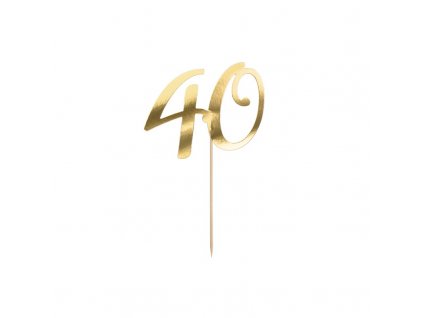 Zápich do dortu zlatý 40.narozeniny