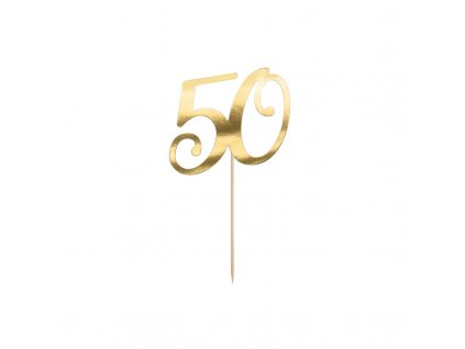 Zápich do dortu zlatý 50.narozeniny