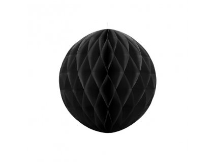Dekorační papírová koule Honeycomb černá