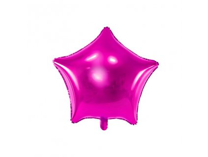 Fóliový balónek hvězda tmavě růžová