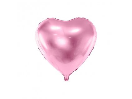 Fóliový balónek srdce světle růžové 45cm