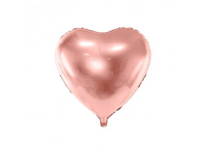 Fóliový balónek srdce rosegold 45cm