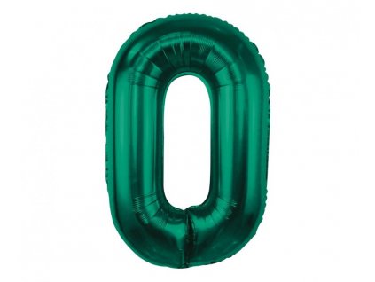 Fóliový balónek číslice 0 lahvově zelená