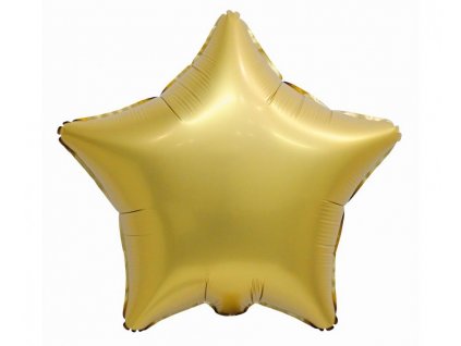 Fóliový balónek hvězda anticky zlatá matná