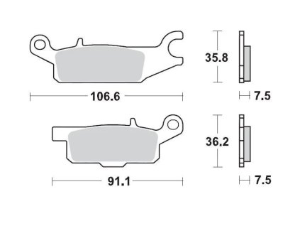 Brzdové destičky na Yamaha YFM 700 Grizzly
