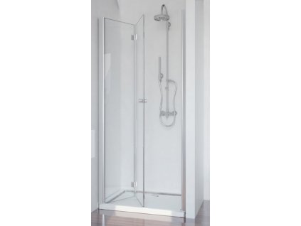 Sanotechnik Smartflex sprchové dveře, šířka 90cm, zalamovací + nástěnný profil (Šírka nástenného profilu Šírka nástenného profilu 3,4 - 4,5 cm, Umiestnenie dverí Pravé dvere)