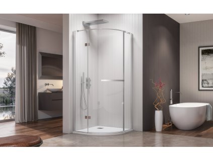 56936 aquatek crystal s3 ctvrtkruhovy sprchovy kout sirka 90cm oteviraci dvere