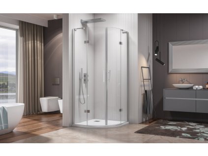 56939 aquatek crystal s7 ctvrtkruhovy sprchovy kout sirka 90cm oteviraci dvere