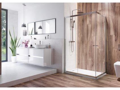 Aquatek Holiday R24, obdélníkový sprchový kout, 120x80cm, posuvné dveře (Farba skla Sklo číre)