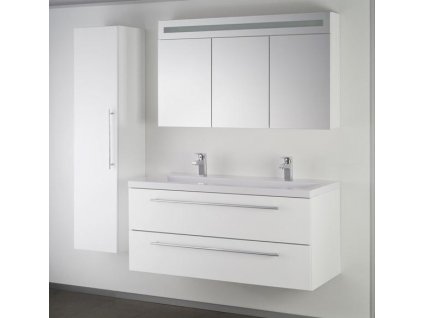 Sanotechnik Fiora koupelnový nábytek, 120cm, bílý (Varianta se zrcadlovou a boční skříňkou)